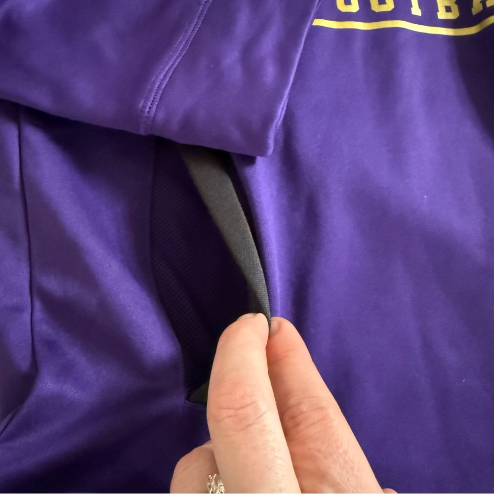 NEW Baltimore Ravens Hooded Sweatshirt Medium‎ Purple NFL Team CSA Football Gold - Picture 4 of 9